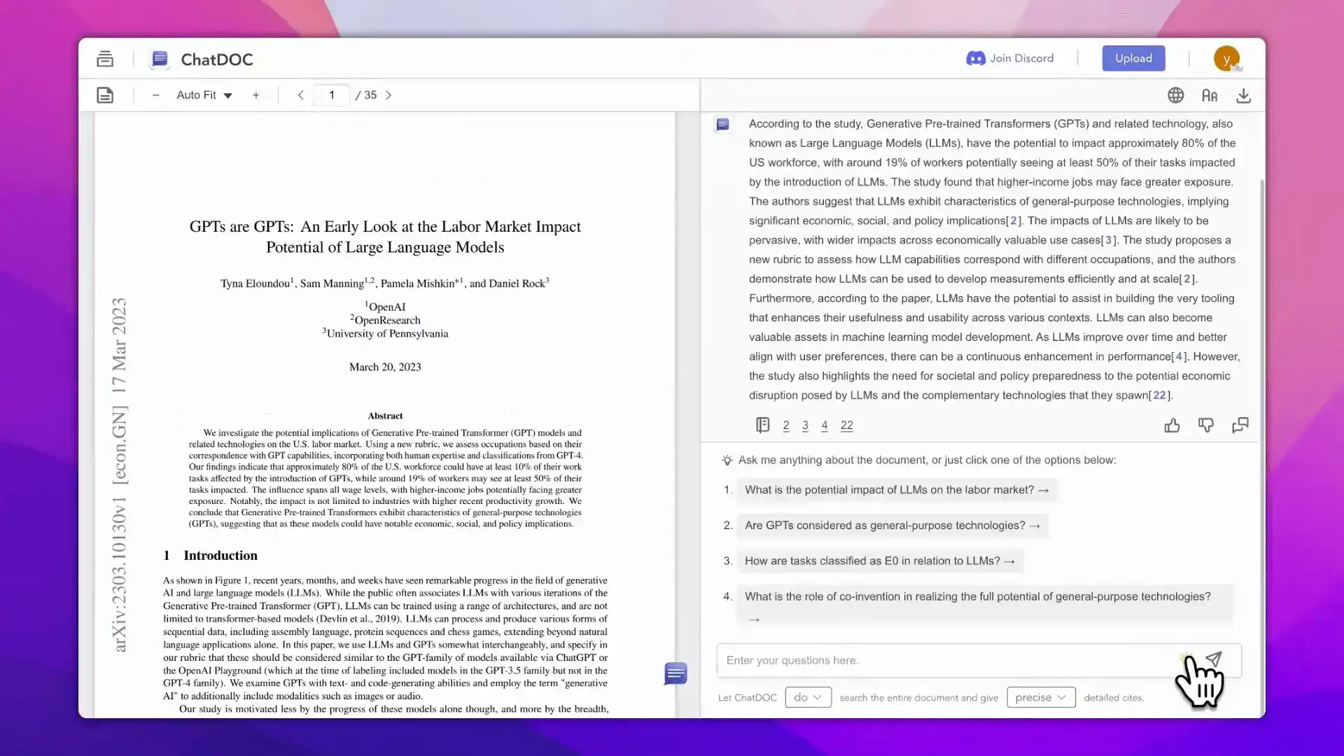 ChatDOC AI Chat With PDF Documents