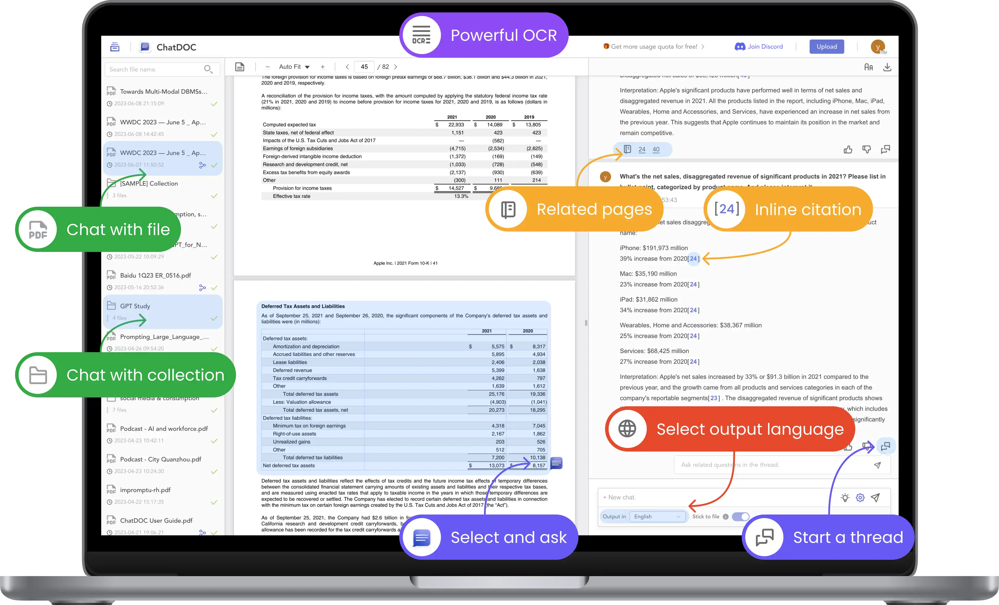 ChatDOC - Converse com documentos. Obtenha respostas instantâneas com fontes citadas.